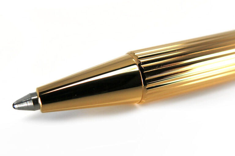 Pen Must II BP Godron Gold Plated Kugelschreiber vergoldet [BRORS 11852]
