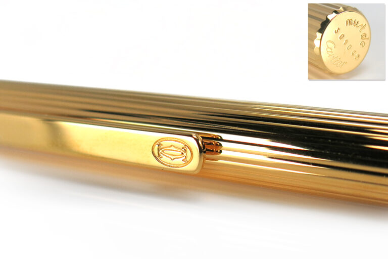 Pen Must II BP Godron Gold Plated Kugelschreiber vergoldet [BRORS 11852]