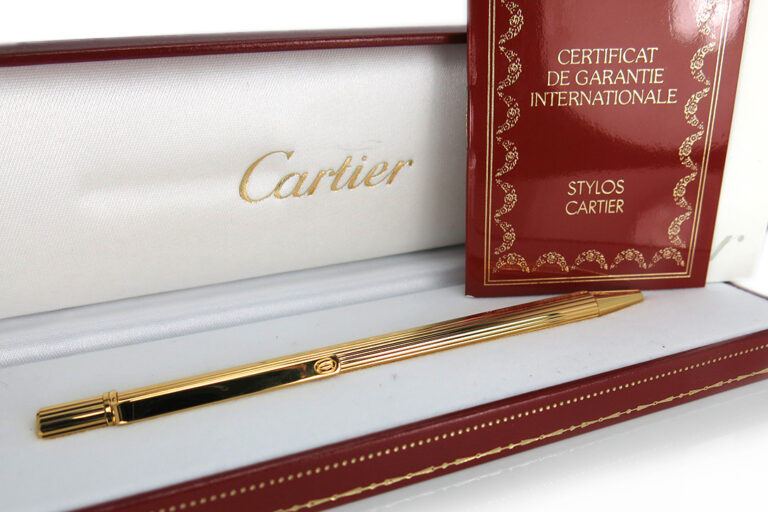 Pen Must II BP Godron Gold Plated Kugelschreiber vergoldet [BRORS 11852]