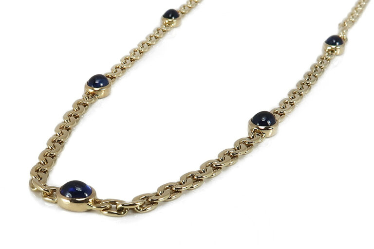 Hofacker Kette mit Saphiren insg. ca. 1,8 ct 750 Gelbgold [BRORS 17587]