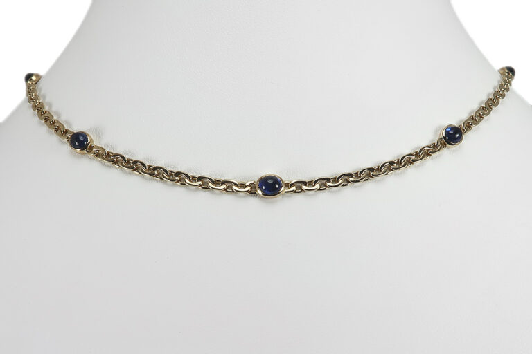 Hofacker Kette mit Saphiren insg. ca. 1,8 ct 750 Gelbgold [BRORS 17587]