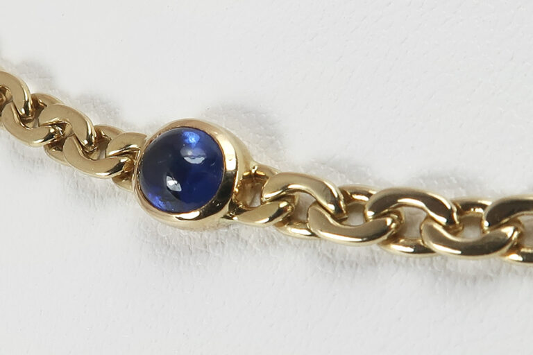 Hofacker Kette mit Saphiren insg. ca. 1,8 ct 750 Gelbgold [BRORS 17587]