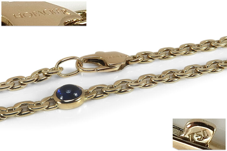 Hofacker Kette mit Saphiren insg. ca. 1,8 ct 750 Gelbgold [BRORS 17587]