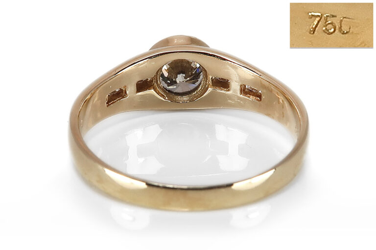 Ring Brillant 1,12 ct + 8 Brillanten insg 0,16 ct Galia Gutachten [BRORS 18051]