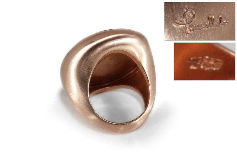 Pomellato Eva Schlange Ring Kamee 750 Roségold Gr 54 [BRORS 18575]
