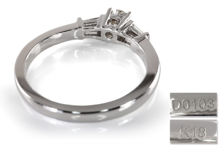 Ring Brillant 0,33 ct TW/VS1 + 4 Diamanten insg. ca. 0,12ct [BRORS 19085]