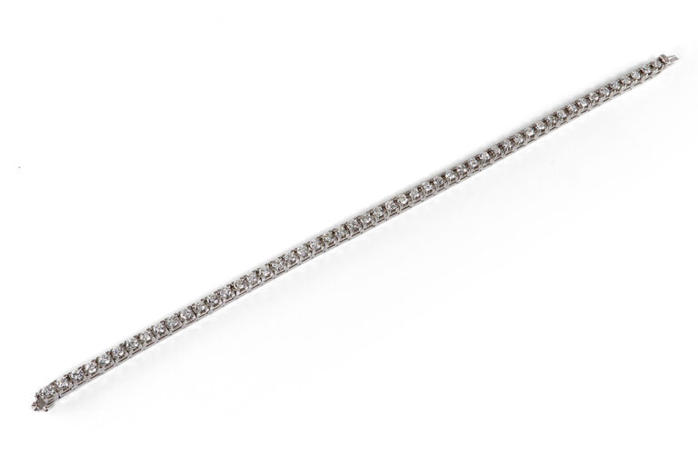 Tennisarmband 51 Brillanten 3,6 ct Top Wesselton VS 750 Weißgold [BRORS 19171]