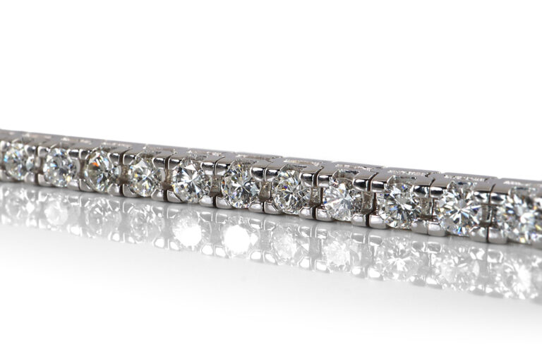 Tennisarmband 51 Brillanten 3,6 ct Top Wesselton VS 750 Weißgold [BRORS 19171]