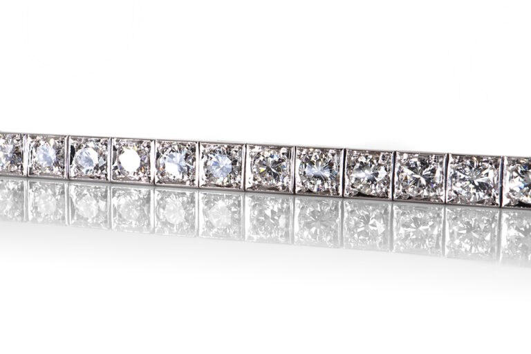 Tennisarmband 41 Brillanten 5,1 ct River Top Wesselton Weißgold [BRORS 19172]