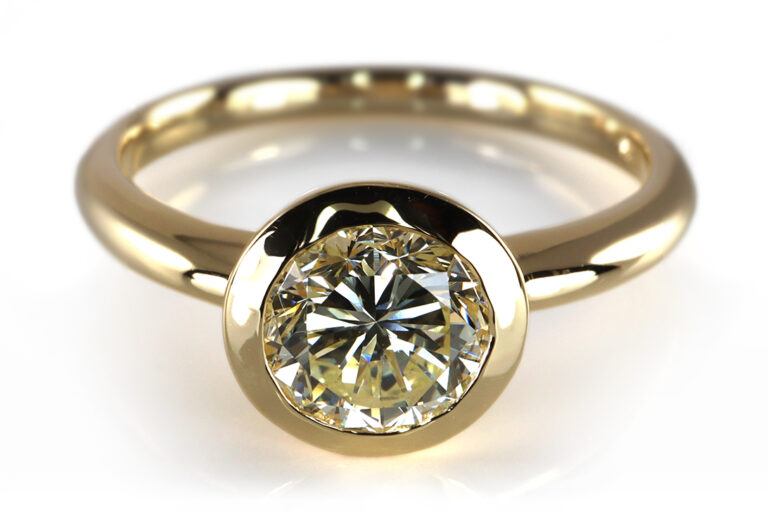 Ring 1 Brillant 1,11 ct P-R/VS2 750 Gelbgold [BRORS 19235]