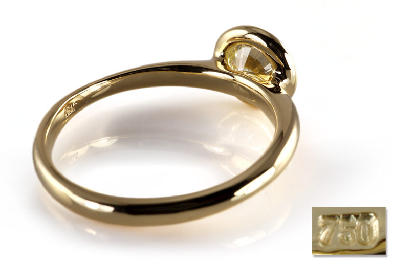Ring 1 Brillant 1,11 ct P-R/VS2 750 Gelbgold [BRORS 19235]