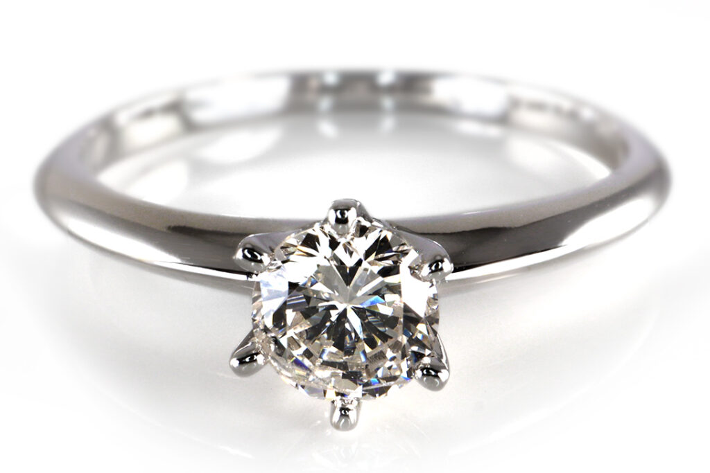 Ring 1 Brillant 0,45 ct. K/P2 585 Weißgold [BRORS 19237]