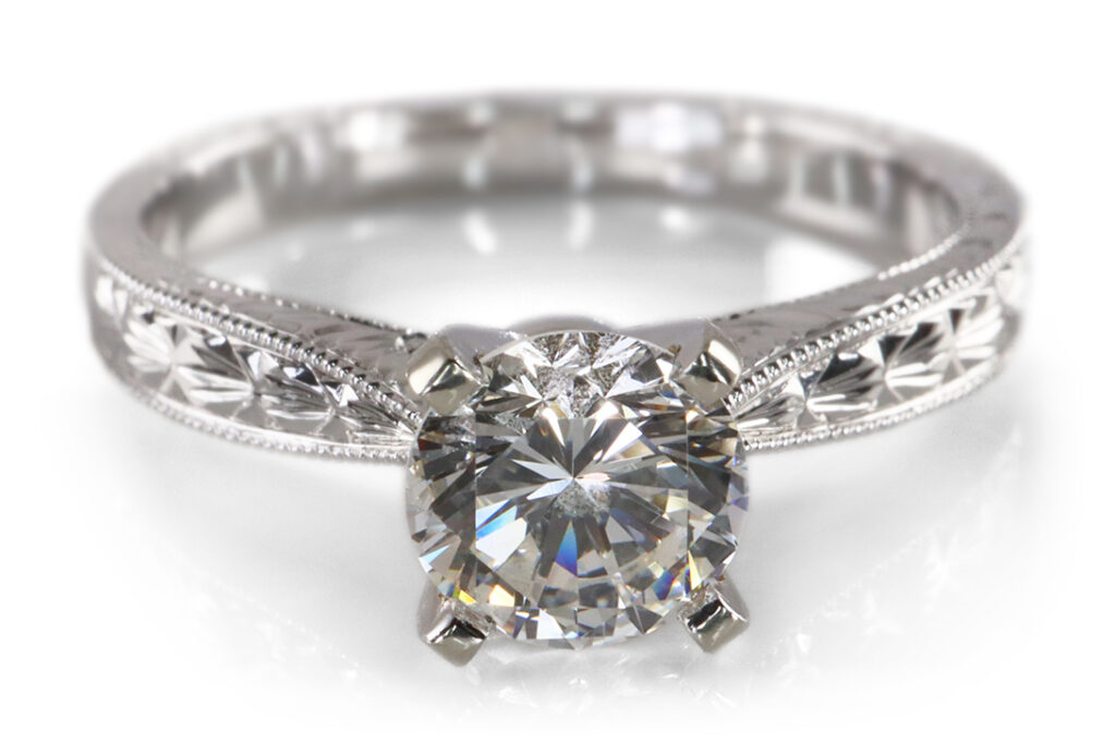Verlobungsring Ring Brillant 0,58 ct. G/VS2 585 Weißgold Gr 52 BRORS 19334]