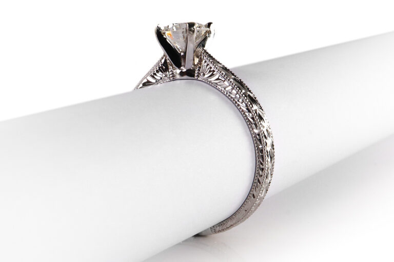 Verlobungsring Ring Brillant 0,58 ct. G/VS2 585 Weißgold Gr 52 BRORS 19334]