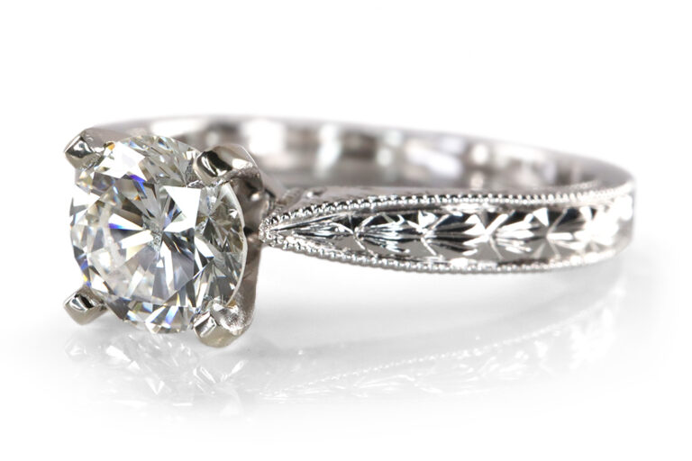 Verlobungsring Ring Brillant 0,58 ct. G/VS2 585 Weißgold Gr 52 BRORS 19334]