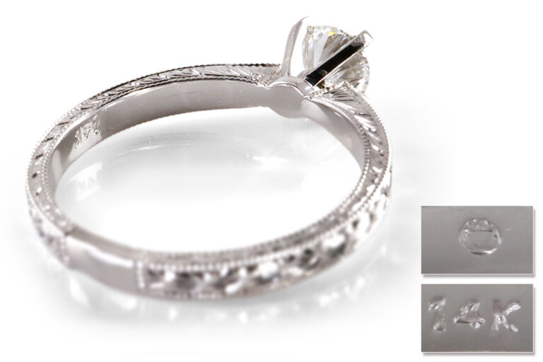 Verlobungsring Ring Brillant 0,58 ct. G/VS2 585 Weißgold Gr 52 BRORS 19334]