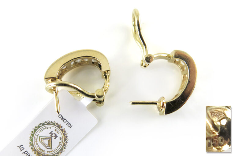 Hofjuwelier Ohrstecker 18 Diamanten Baquettschliff 2 ct E-F/VS [BRORS 19361]