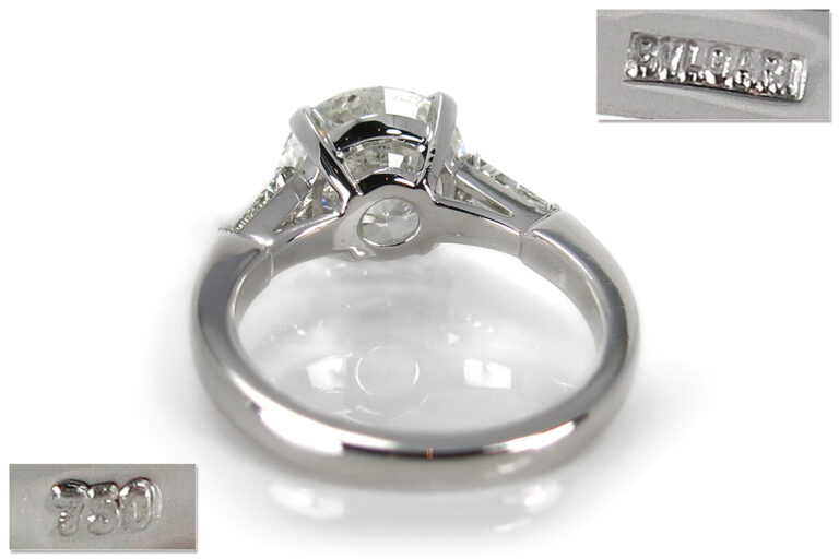 Ring BVLGARI Brillant 4,49 ct 750 Weißgold IGI Gutachten [BRORS 20275]