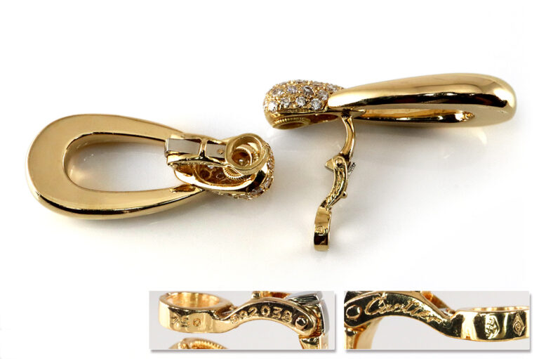 Cartier Vintage Ohrlicpse DOORKNOCKER 86 Brillanten aufgearbeitet [BRORS 19427]