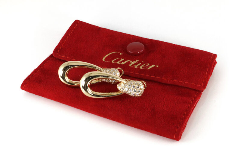Cartier Vintage Ohrlicpse DOORKNOCKER 86 Brillanten aufgearbeitet [BRORS 19427]