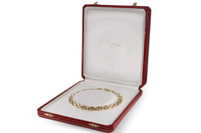Cartier Gentiane Collier Halskette Gelbgold aufgearbeitet m.Box [BRORS 19869]