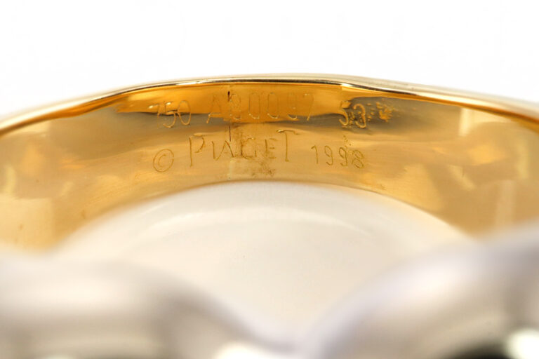 Piaget Vintage Ring HERZ 750 Gelbgold Weißgold Gr 53 [BRORS 19896]