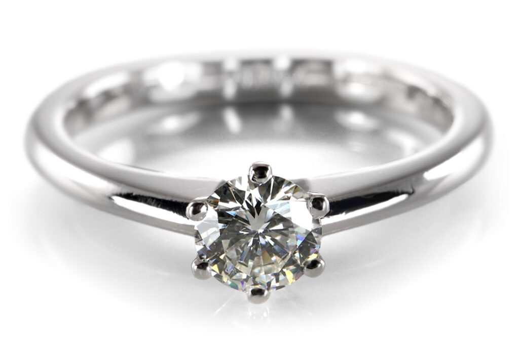 Wempe Solitär Ring 1 Brillant ca. 0,3 ct H/VVS 750 Weißgold Gr 55 [BRORS 20114]