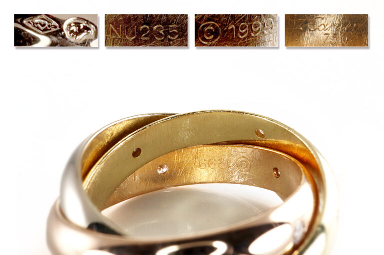 Cartier Trinity Star Ring 15 Billanten 750 Gold + Papiere Gr 51 [BRORS 20174]