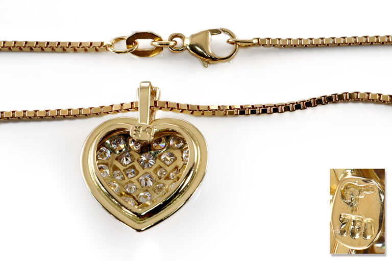 Herz Anhänger Kette *Freisfeld* 24 Brillanten 0,55 ct TW/VVS 750 [BRORS 20276]