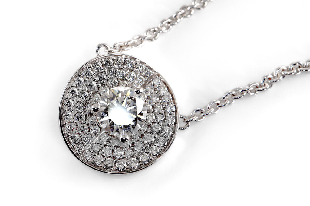 Brillant Collier Bucherer "B Dimension" 69 Brillanten 750 Gold [BRORS 20290]