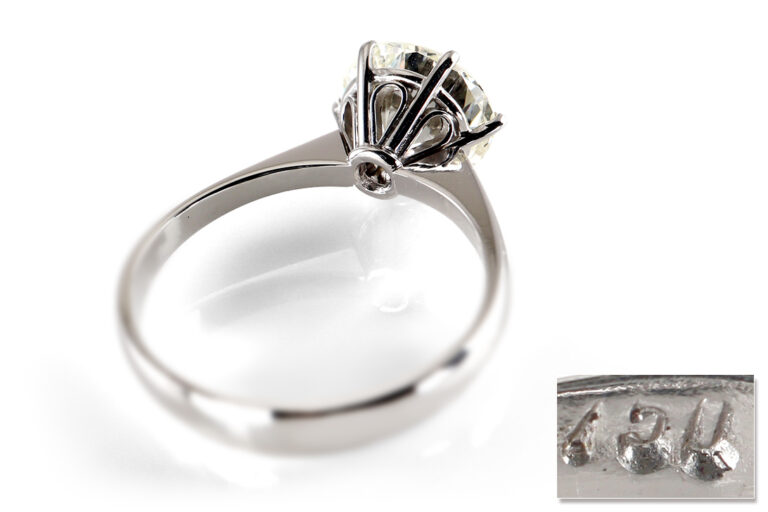 Ring 1 Brillant 2,39 ct K/SI2 750 Weißgold DPL Gutachten Gr.52 [BRORS 20291]