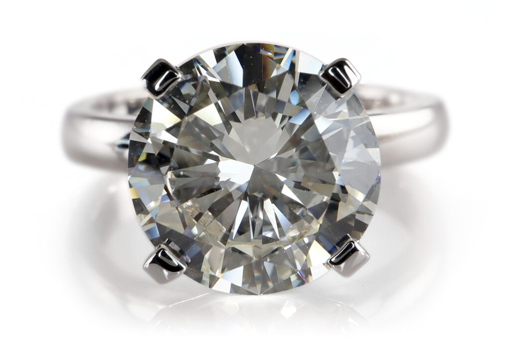 Ring Brillant 3,86 ct I/VS2 750 Weißgold IGI Gutachten Gr. 55 [BRORS 20305]