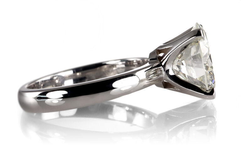 Ring Brillant 3,86 ct I/VS2 750 Weißgold IGI Gutachten Gr. 55 [BRORS 20305]