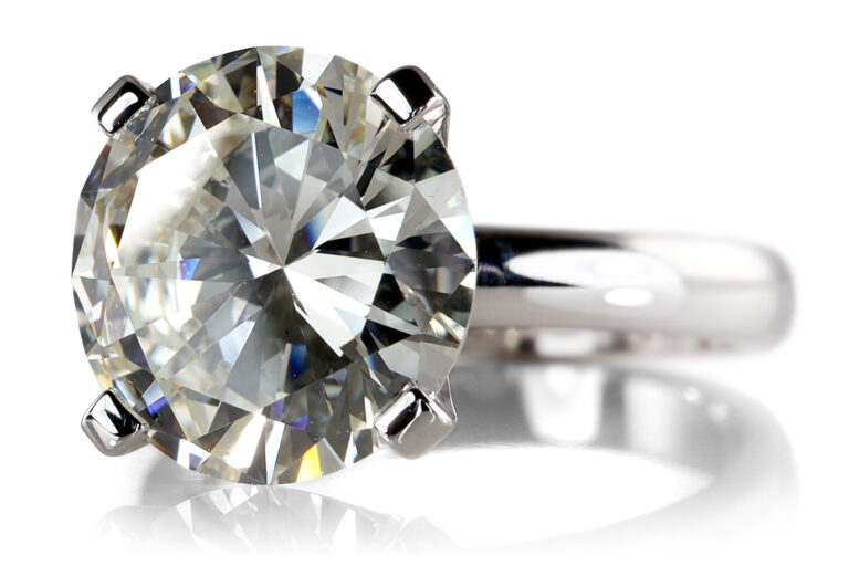 Ring Brillant 3,86 ct I/VS2 750 Weißgold IGI Gutachten Gr. 55 [BRORS 20305]