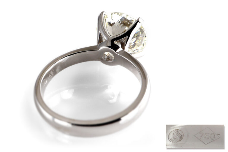 Ring Brillant 3,86 ct I/VS2 750 Weißgold IGI Gutachten Gr. 55 [BRORS 20305]