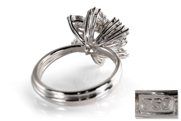 Ring 1 Brillant 1,04 ct G/VS2 +12 Diamanten 1,26 ct IGI Gutachten [BRORS 20307]