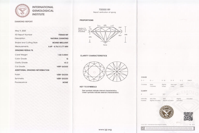 Ring 1 Brillant 1,04 ct G/VS2 +12 Diamanten 1,26 ct IGI Gutachten [BRORS 20307]