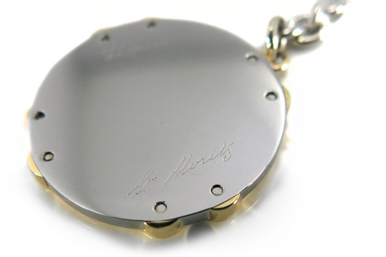 Chopard St. Moritz Schlüsselanhänger 750 Gelbgold + Stahl [BRORS 11687]