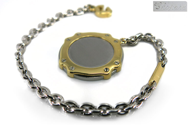 Chopard St. Moritz Schlüsselanhänger 750 Gelbgold + Stahl [BRORS 11687]