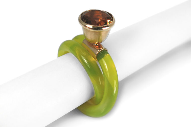Monika Seitter Ring Citrin ca 2,0ct 750 Gelbgold Kunststoff [BRORS 13518]