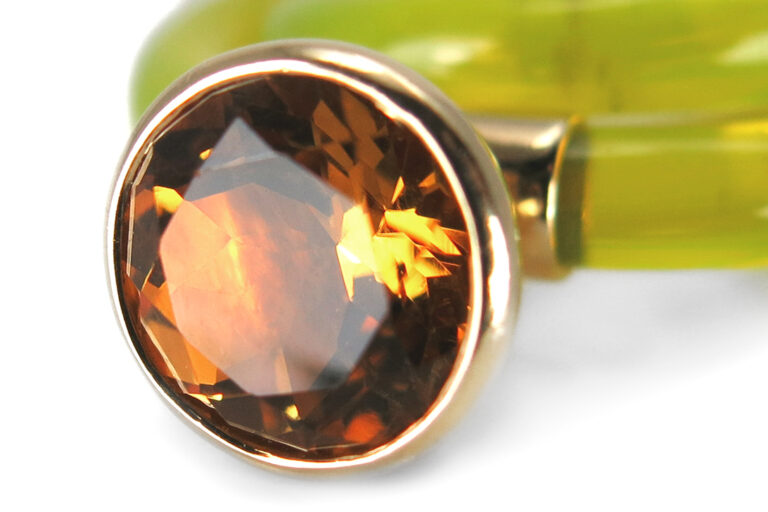 Monika Seitter Ring Citrin ca 2,0ct 750 Gelbgold Kunststoff [BRORS 13518]