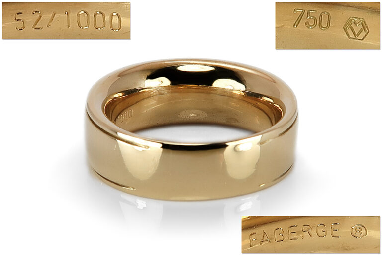 Faberge hochwertiger Ring Emaille Brillant 750 Gelbgold Limitiert [BRORS 17350]