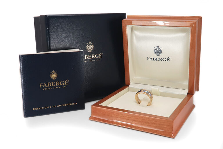 Faberge hochwertiger Ring Emaille Brillant 750 Gelbgold Limitiert [BRORS 17350]