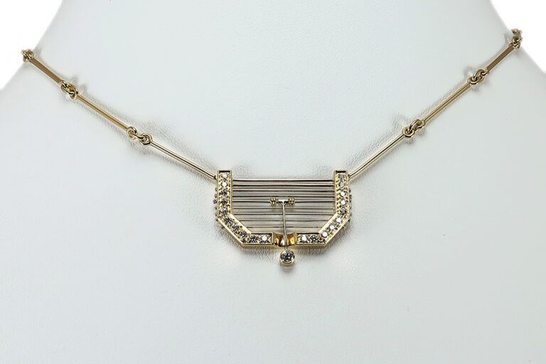 Hofacker Collier 21 Brillanten TW/VVS 750 Gelbgold [BRORS 17588]