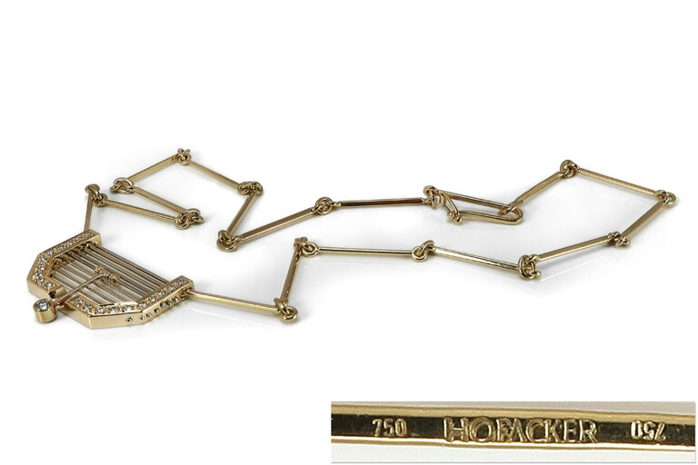 Hofacker Collier 21 Brillanten TW/VVS 750 Gelbgold [BRORS 17588]