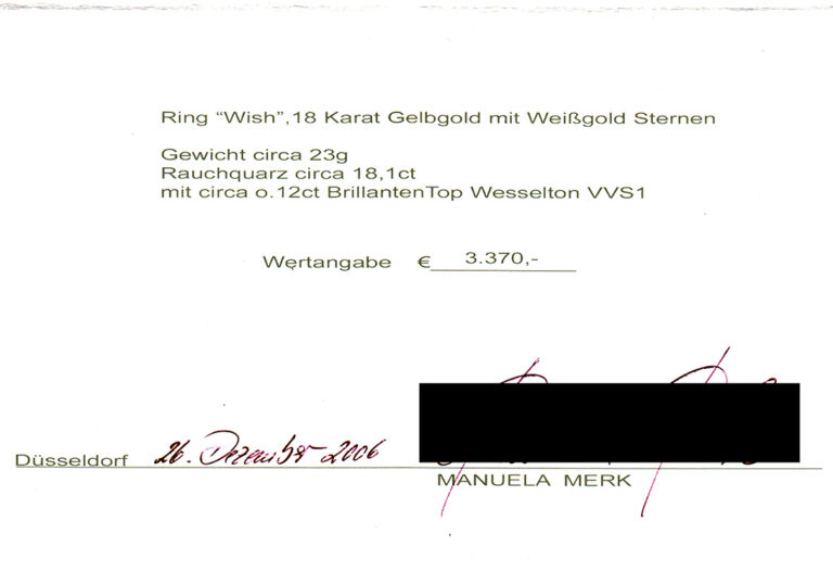 Manuela Merk WISH Ring Rauchquarz Brillanten 750 Gelbgold Weißgold [BRORS 17655]