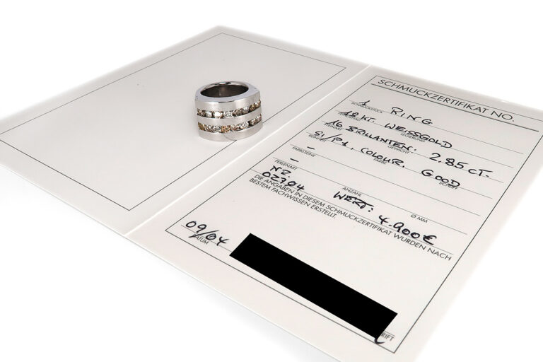 Ring Brillanten insg 2,85ct. H-Fancy/Si/P1 750 Weißgold Handarbeit [BRORS 18135]