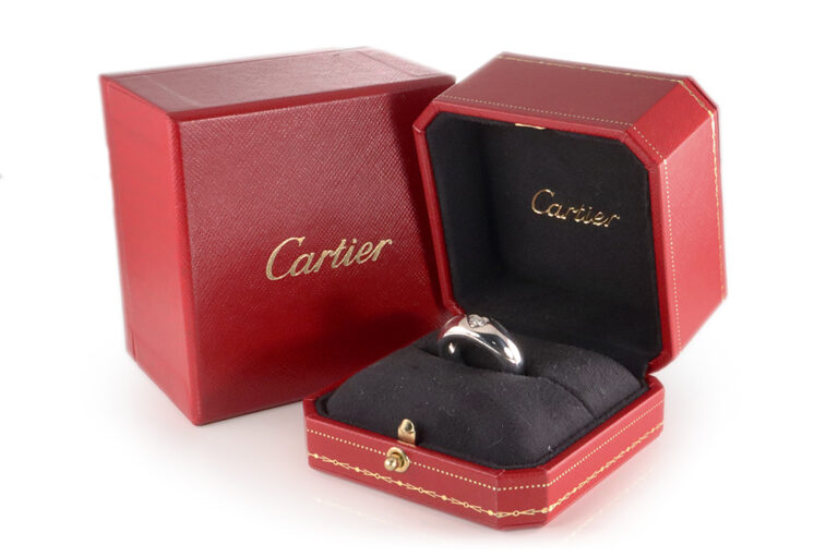 Cartier Ring Herz Diamant ca. 0,5 ct TW/VVS 750 Weißgold Gr 54 [BRORS 19989]