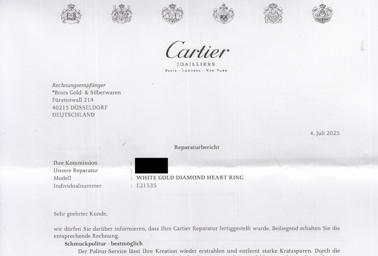 Cartier Ring Herz Diamant ca. 0,5 ct TW/VVS 750 Weißgold Gr 54 [BRORS 19989]