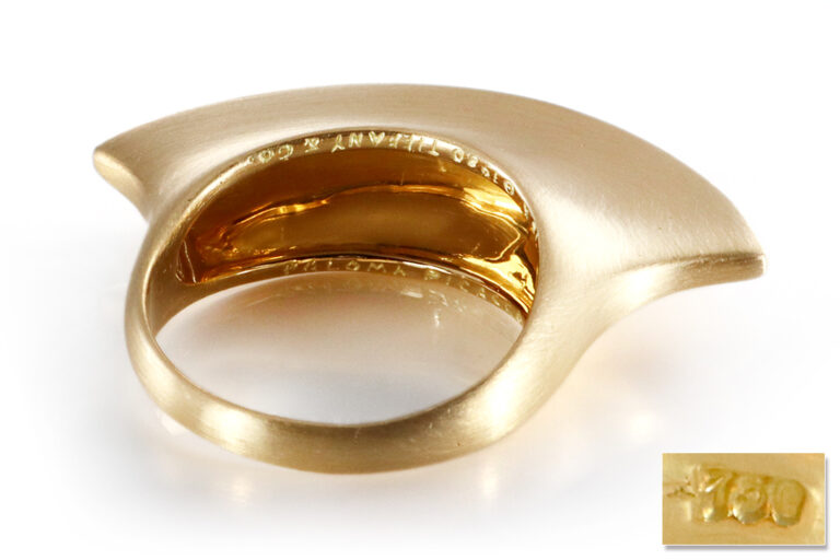 Ring Tiffany & CO PALOMA PICASSO *Mohawk* vintage 750 Gold IGI [BRORS 20198]